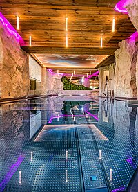 Indoor swimming pool at the Edelstein Spa at the Wellnesshotel Winzer in Upper Austria