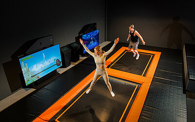 Trampoline in the fitness area of the Hotel Winzer in Upper Austria