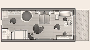 Floor plan of the Zirbentraum Suite