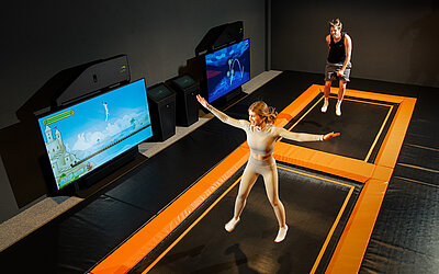 Trampolin im Fitnessbereich des Hotel Winzer in Oberösterreich