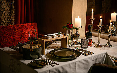 Food-sharing table at the Adults Only Hotel Winzer