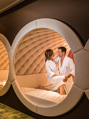 The Himmelreich relaxation room at the Emotion Spa in the Wellnesshotel Winzer