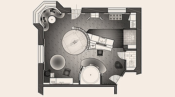 Floor plan of the Cosy Suite