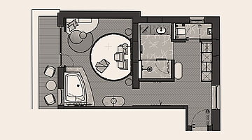 Grundriss Juniorsuite Kuscheltraum