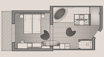 Floor plan: Double room, Glamour style