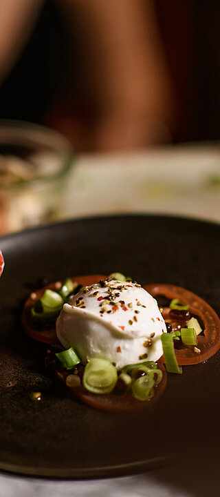 A freshly prepared dish at the Adults Only Hotel Winzer